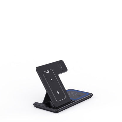 15W 3-in-1 LED Wireless Charger Stand for iPhone, Apple Watch & AirPods Pro