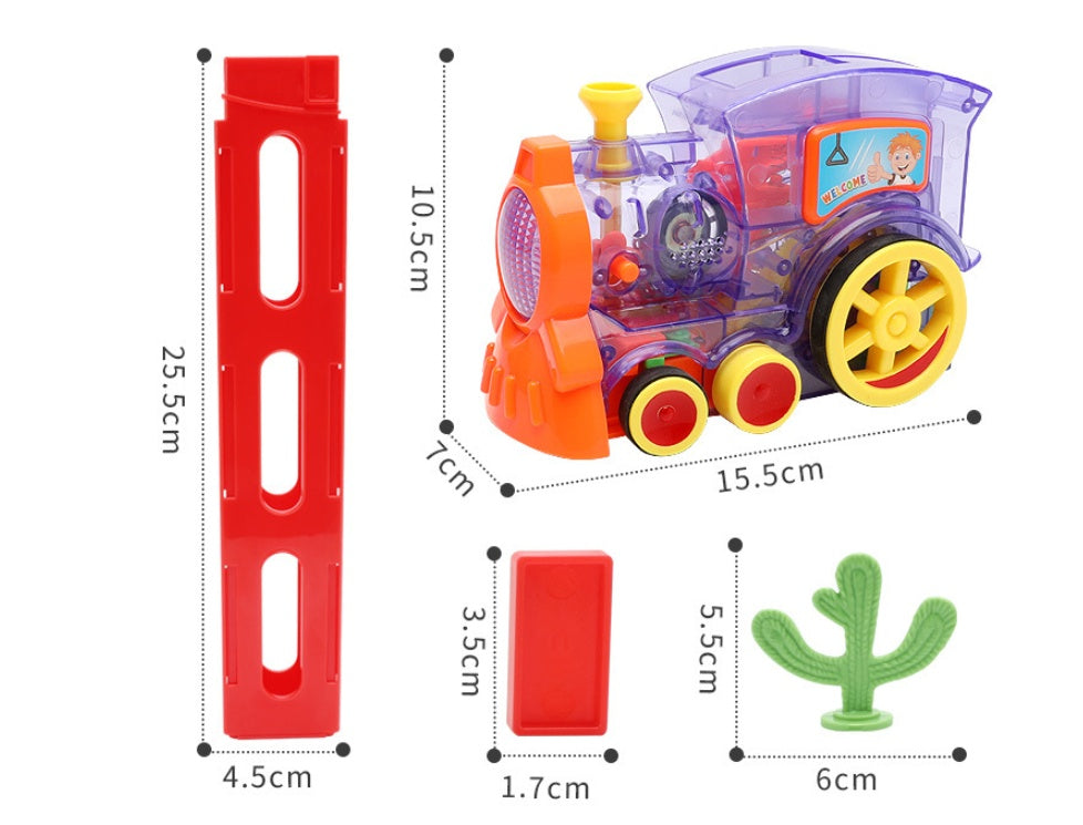 Domino Train Toys Baby Toys Car Puzzle Automatic Release Licensing Electric Building Blocks Train Toy